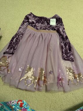 Zunie brand girls' long-sleeve tutu dress